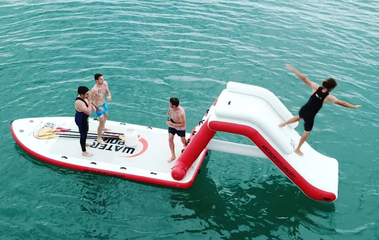 Big Paddle géant avec toboggan gonflable