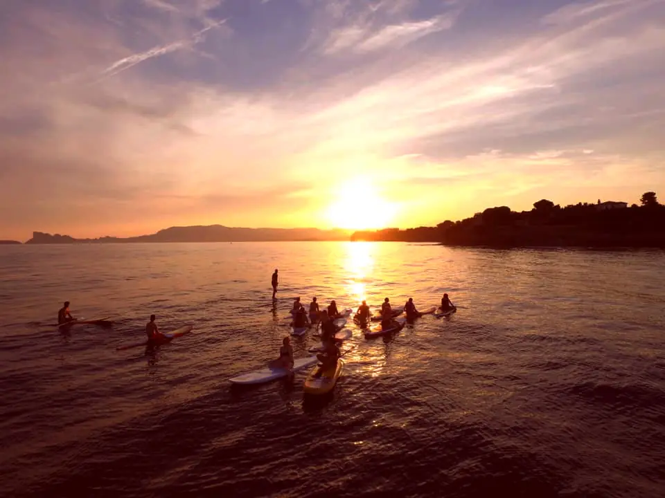 Paddle au coucher du soleil